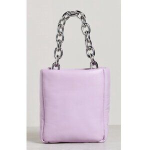 NWT Stand Studio Diya Padded Leather Crossbody Bag in Powder Purple